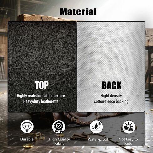 Leather Fabric, Faux Leather, Vinyl Fabric, for Upholstery Crafts, DIY Sewings, Sofa, Handbag, Earrings, Hair Bows Decorations (Blue 54 * 12inch) in Kuwait