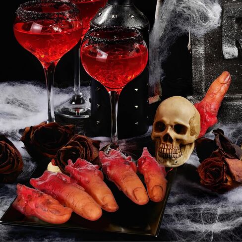 Garneck 10Pcs Severed Fingers Fake Props Realistic Bloody Parts Halloween Pranks Novelty Gag Props for Haunted Houses Parties Decor in Saudi Arabia