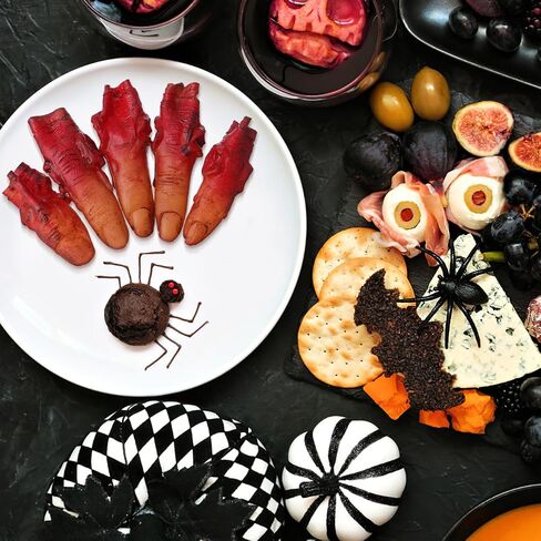 Garneck 10Pcs Severed Fingers Fake Props Realistic Bloody Parts Halloween Pranks Novelty Gag Props for Haunted Houses Parties Decor in Saudi Arabia