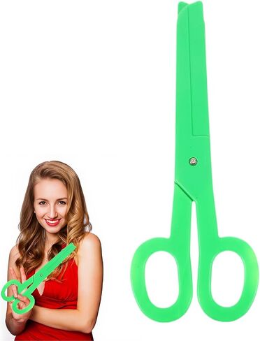 MAGICLULU Giant Clown Scissors Prop for Carnival Accessories and Stage Performance, Green Fake Scissors for Cosplay and Pretend Play, 14.96 Inch Large Shears in Kuwait