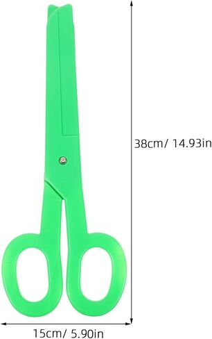 MAGICLULU Giant Clown Scissors Prop for Carnival Accessories and Stage Performance, Green Fake Scissors for Cosplay and Pretend Play, 14.96 Inch Large Shears in Kuwait