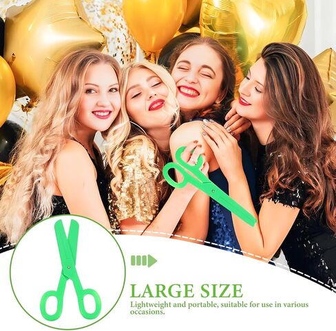 MAGICLULU Giant Clown Scissors Prop for Carnival Accessories and Stage Performance, Green Fake Scissors for Cosplay and Pretend Play, 14.96 Inch Large Shears in Kuwait