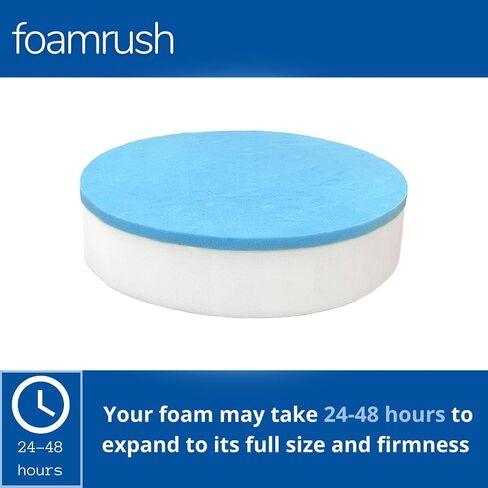 Foamrush 3 "× 20" قطره مستدير إدراج وسادة رغوة الهلام ، والشعور المتوسط ​​، وسادة مقعد البراز ، وسادة المقعد ، إدراج POUF ، استبدال وسادة جولة الفناء ، مصنوعة في الولايات المتحدة الأمريكية in Saudi Arabia