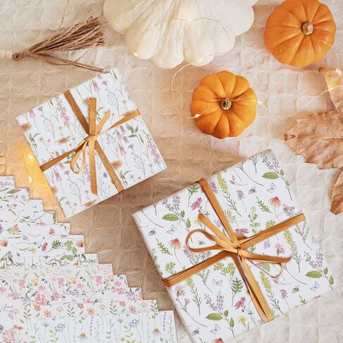 PLIGREAT 24 Sheets Blue Floral Scrapbook Paper, 12" Spring Flower Double Sided Specialty Paper Folded Flat for DIY Card Making Origami Photo Album Journal Decor DIY Background, 12 Styles in Saudi Arabia