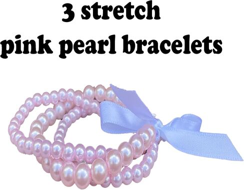 AKA Gift White Pearl Bracelets on Pink Jewelry Pillow (4in.x4in) in Saudi Arabia