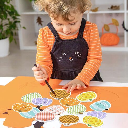24Pcs Fall Pumpkin Sticky Notes Thanksgiving Colorful Buffalo Plaid Self-Stick Adhesive Memo Pads Autumn Harvest Seasonal Holiday Writing Notepads Gifts School Office Stationery Supplies, 480 Sheets in Kuwait