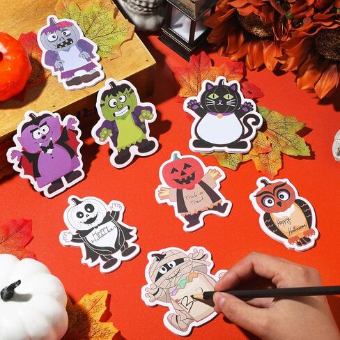 Pajean 800 Sheets Halloween Sticky Notes 40 Pads Spooky Fun Pumpkin Ghost Cat Weird Gerthetic For Office Supplies Kids Gift Party Decoration Favor ، 3.15 × بوصة in Saudi Arabia