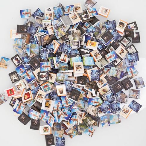 Nihome 300pcs كتب مصغرة للقلق ، وتصميمان للسماكة ، ورغوة صغيرة مع أغلفة مطبوعة واقعية ، و 200 قطعة رقيقة+100 قطعة مصغرة للدمى و DIY ، وديكورات مشهد المكتبة in Saudi Arabia
