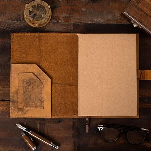 Refillable Leather Journal Lined Notebook, Bible Journal Psalm 46v10 Embossed Bible Verse | Christian Journal, Refillable Notebook for Men and Women Pen Holder & Card Slots, 200 Pages, 9 x 6 Inches in Kuwait