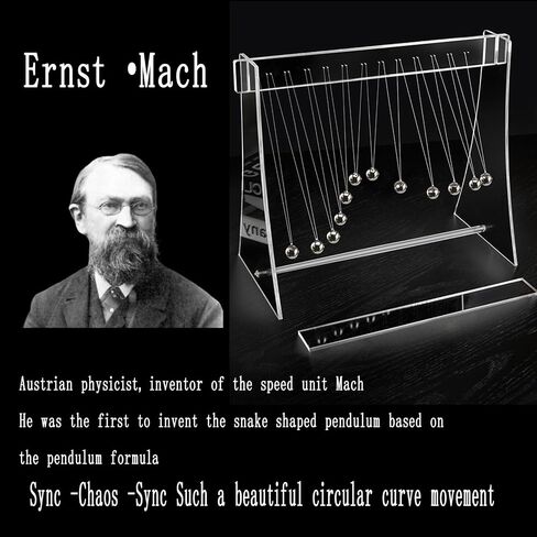 Pendulum Wave Mach Wave :wavemachine of mach,12 Balls Desktop Decoration for Home, Office, Etc (Clear) in Saudi Arabia