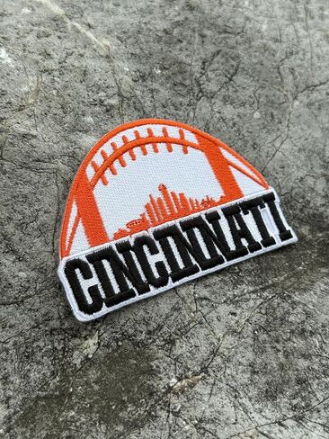 Siam Accs Rugby Fans Cincinnati City Logo Patch Embroidery American Football Fan Favorite Team Iron On Sew On for Clothing Backpacks Jeans Motorcycle Sew On Custom Jackets Hats Tactical Bags in Saudi Arabia
