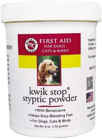 تساعد Ferret Cat Cat Bird Cat Cat styptic على التوقف عن نزيف وسادات هلام المسحوق السريع أو المسحات (90 منصات العد) in Kuwait
