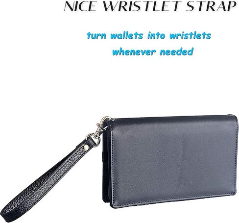 حزام معصم SeptCity، حزام معصم يدوي من الجلد الطبيعي لمفتاح الهاتف المحمول بمحفظة مع قفل ذهبي in Kuwait