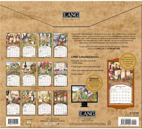 Lang Companies, Wine Country Special Edition 2026 Wall Calendar, 12.5'' X 14'', 12-Month Calendar with Wire-O Binding in Saudi Arabia