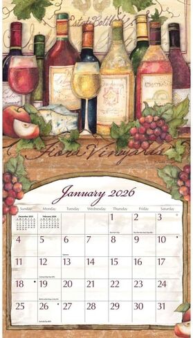 Lang Companies, Wine Country Special Edition 2026 Wall Calendar, 12.5'' X 14'', 12-Month Calendar with Wire-O Binding in Saudi Arabia