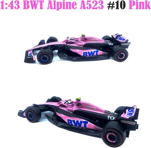 New Bbuago 2023 1/43 F1 A523#10 Pink P.Gasly Version Formula One for BWT-Alpine Adult Die Cast Alloy Luxury Vehicle Collection Model Gift in Saudi Arabia