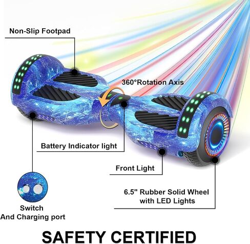 سكوتر الأطفال مع مكبر صوت بلوتوث وأضواء LED CORLORUL in Kuwait