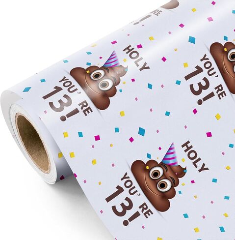 WRAPAHOLIC Funny 21st Birthday Wrapping Paper - Mini Roll - 17 Inch x 33 Feet - Holy Shit You're 21 Design for Birthday, Party, Prank in Saudi Arabia