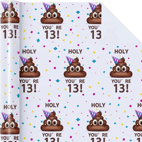 WRAPAHOLIC Funny 21st Birthday Wrapping Paper - Mini Roll - 17 Inch x 33 Feet - Holy Shit You're 21 Design for Birthday, Party, Prank in Saudi Arabia