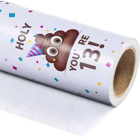 WRAPAHOLIC Funny 21st Birthday Wrapping Paper - Mini Roll - 17 Inch x 33 Feet - Holy Shit You're 21 Design for Birthday, Party, Prank in Saudi Arabia