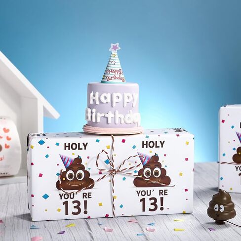 WRAPAHOLIC Funny 21st Birthday Wrapping Paper - Mini Roll - 17 Inch x 33 Feet - Holy Shit You're 21 Design for Birthday, Party, Prank in Saudi Arabia