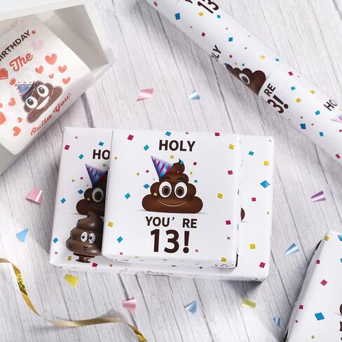 WRAPAHOLIC Funny 21st Birthday Wrapping Paper - Mini Roll - 17 Inch x 33 Feet - Holy Shit You're 21 Design for Birthday, Party, Prank in Saudi Arabia