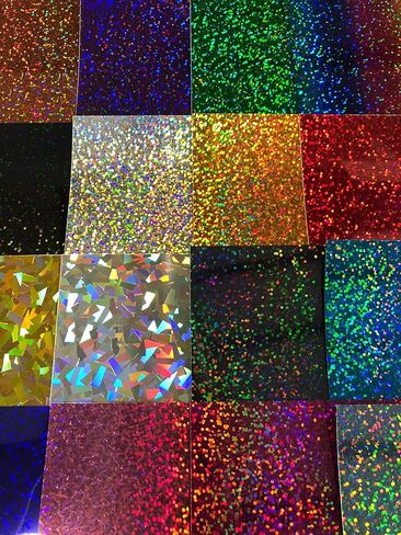 Siser Holographic HTV Heat Transfer Vinyl for T-Shirts Set of 16 Colors 12"x10" Sheets + Weeder in Saudi Arabia