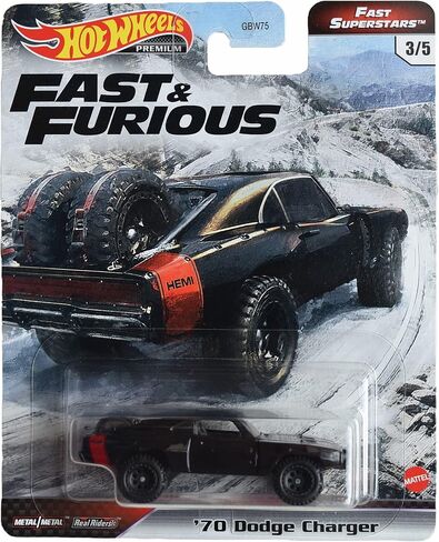 Hot Wheels '70 Dodge Charger, [Black] Fast Superstars 3/5 in Saudi Arabia