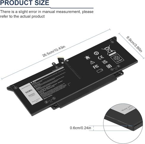 Futurebatt Laptop New 5200mAh Battery for Dell Inspiron 1464 1564 1764 JKVC5 312-1021 in Kuwait
