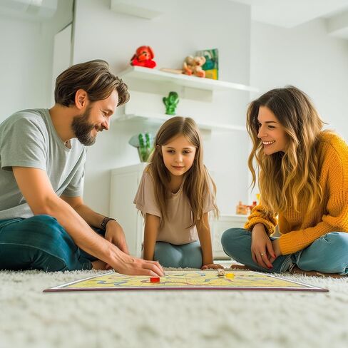 مجموعة لعبة اللوحة Ludo قابلة للطي | لعبة لوحة الأسرة الصديقة للسفر المحمولة | يتضمن 16 رمزًا للألوان ، 2 الزهر | متعة داخلية/خارجية للأطفال والكبار | لعبة الألعاب التقليدية in Kuwait