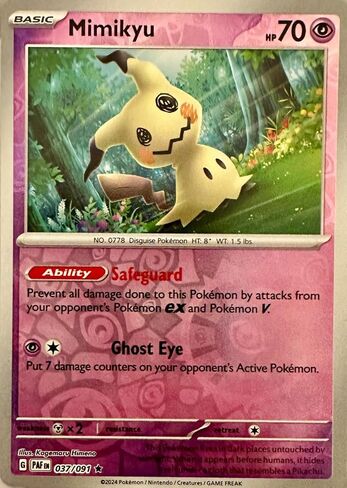 Pokemon – Mimikyu 037/091 – Paldean Fates – Reverse Foil – Single Card in Saudi Arabia