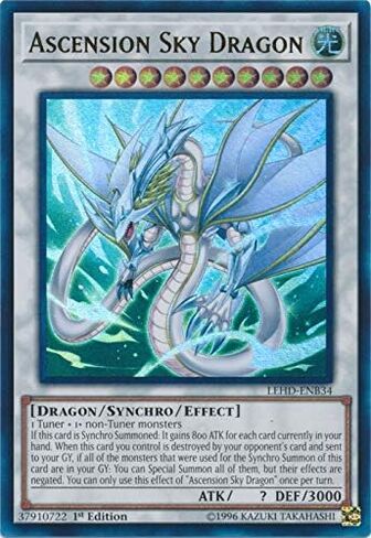 يو جي- أوه! - Ascension Sky Dragon - Lehd -Enb34 - Ultra Rare - 1st Edition - Legendary Hero Scks - Aesir Deck in Saudi Arabia