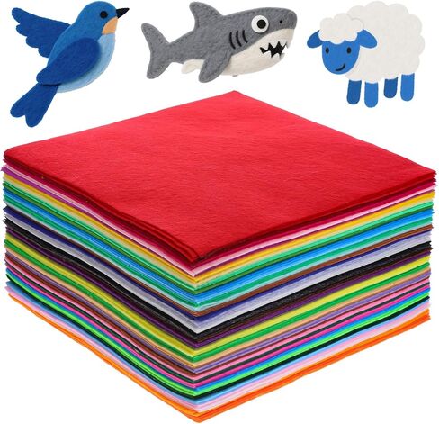 120 Pcs 12 x 12 Inch Felt Sheets for Craft Assorted Color Squares Fabric Sheets for DIY Crafts Sewing Patchwork in Kuwait