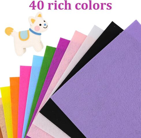 120 Pcs 12 x 12 Inch Felt Sheets for Craft Assorted Color Squares Fabric Sheets for DIY Crafts Sewing Patchwork in Kuwait