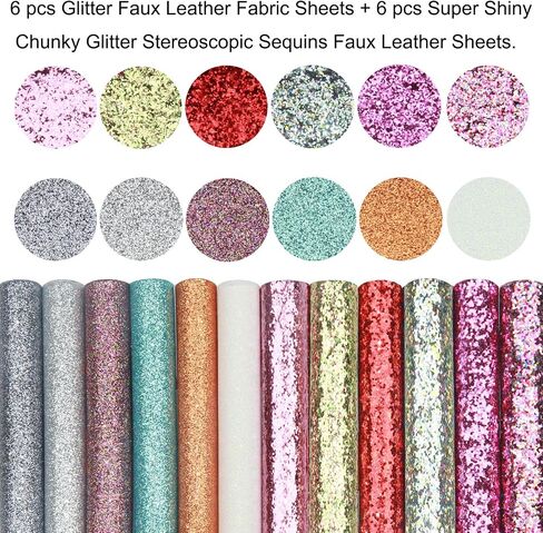Leather Earring Making Kit - 24pcs Cricut Faux Leather Sheets for Earrings Making - 8.3" x 6.3" Each - Fabric and Tool for DIY Earrings - Jewelry Hair Bows Crafts Supplies for Beginners in Saudi Arabia