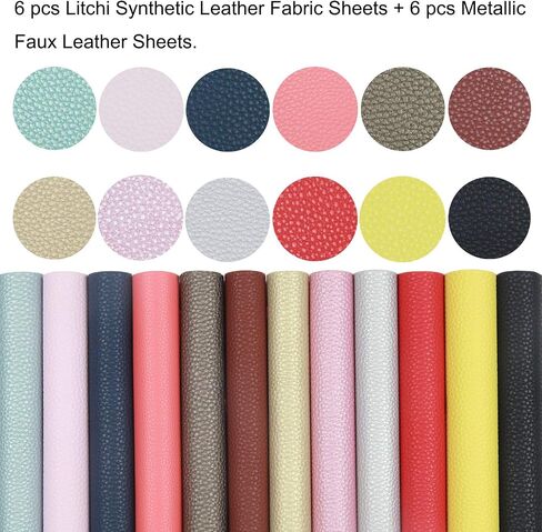 Leather Earring Making Kit - 24pcs Cricut Faux Leather Sheets for Earrings Making - 8.3" x 6.3" Each - Fabric and Tool for DIY Earrings - Jewelry Hair Bows Crafts Supplies for Beginners in Saudi Arabia
