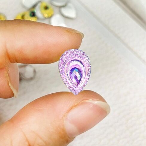 50 pcs راتنج ملون إسقاط طاووس العين راينستون ، ملم ماء إسقاط راتنجات الظهير ، للأكياس ، واللباس ، والأحذية ، والحرف المزخرفة الزفاف ديي (أخضر فاتح) in Kuwait