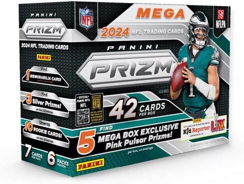 2024 Panini NFL Prizm Trading Trading Card Mega Box (Pincs Pulsar Prizms!) in Saudi Arabia