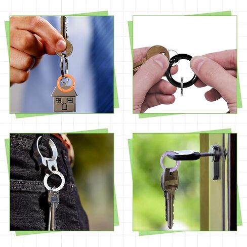 50pcs زنبرك معدني o حلقات ، 1 بوصة مستديرة carabiner ملونة جولة الربيع حلقة المفاجئة لإكسسوارات DIY صنع الحرفة in Saudi Arabia