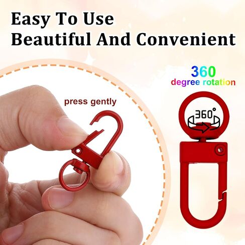36pcs مشابك ملونة من مخلب جراد البحر ، حزام حبل دوارة مع حلقات مفاتيح ملحقات DIY لسنانير للموصلات مفاتيح للأكياس صنع المجوهرات ، الحرفية 12 ألوان in Saudi Arabia