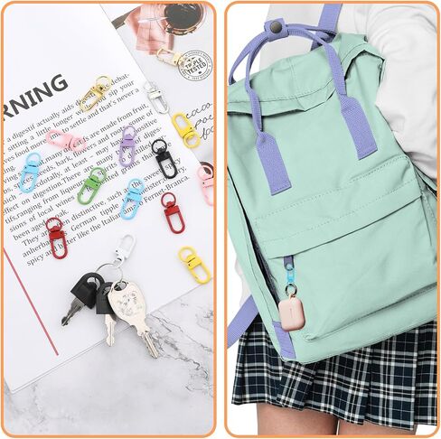 36pcs مشابك ملونة من مخلب جراد البحر ، حزام حبل دوارة مع حلقات مفاتيح ملحقات DIY لسنانير للموصلات مفاتيح للأكياس صنع المجوهرات ، الحرفية 12 ألوان in Saudi Arabia