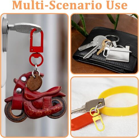 36pcs مشابك ملونة من مخلب جراد البحر ، حزام حبل دوارة مع حلقات مفاتيح ملحقات DIY لسنانير للموصلات مفاتيح للأكياس صنع المجوهرات ، الحرفية 12 ألوان in Saudi Arabia