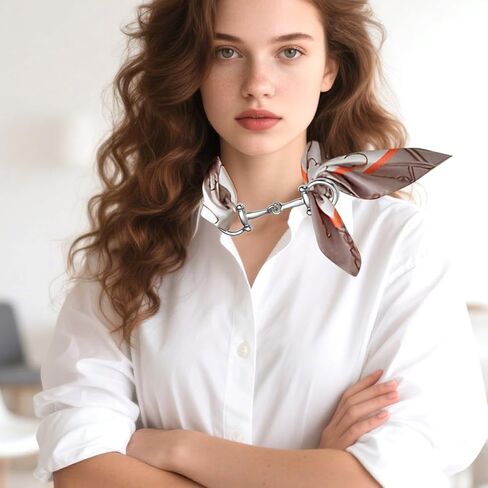 2PCS Horsebit Silk Silk Clips ، Sploy Negant Ring Ring Clip Cilk Horse Bit Clasp for Woman (Gold ، Silver) in Saudi Arabia