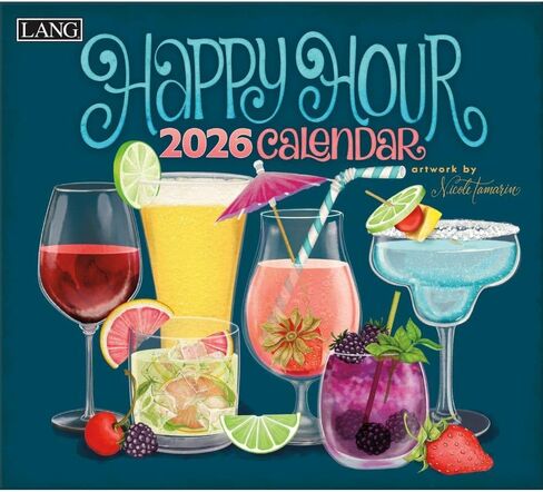Lang Companies, Happy Hour 2026 Wall Calendar, 13.4'' X 12'', 12-Month Calendar with Stapled Binding in Saudi Arabia