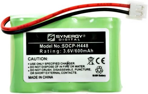 Synergy Digital Cordless Phone Battery, Works with Audiovox AT-14 Cordless Phone, (Ni-MH, 3.6, 600mAh) Ultra High Capacity Battery in Saudi Arabia