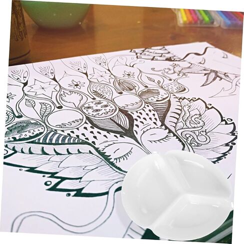 Gadpiparty 3pcs Plastic Watercolor Palette Set Multi-Function Ink Mixing Trays for Students and Adults Non-Stick Paint Mixer for Crafting and DIY Projects in Saudi Arabia