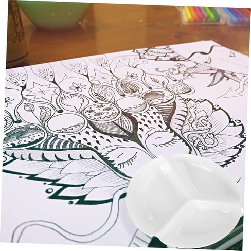 Homoyoyo 3pcs لوحة ألوان لوحة البلاستيك صواني الطلاء البلاستيكية خلاطات مائية متعددة الوظيفية للفنانين الطلاب والحرف خفيفة الوزن سهلة التنظيف in Kuwait