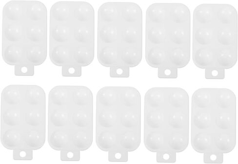 uonlytech 10pcs خلط صواني الصباغ البيضاء لطلاء زيت متين وقابل لإعادة الاستخدام للفنانين الحاضرين لعشاق الطلاء in Kuwait