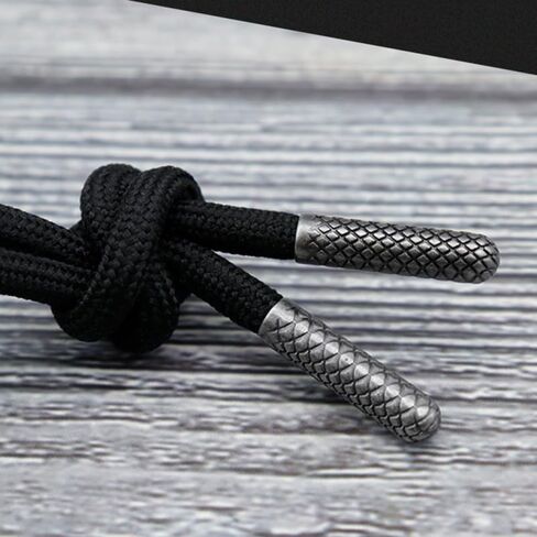 إكسسوارات قبعة Valiclud Hat Tip Tips رؤوس الحاشية حزام مشبك 10pcs aglets المعادن الاستبدال سلك نهاية هوديي كبسولات الحذاء الطرف الدانتيل الطرف نهاية لإصلاح الملحقات ، 2.23x0.50x0.50 سم ، أسود ، أسود in Kuwait