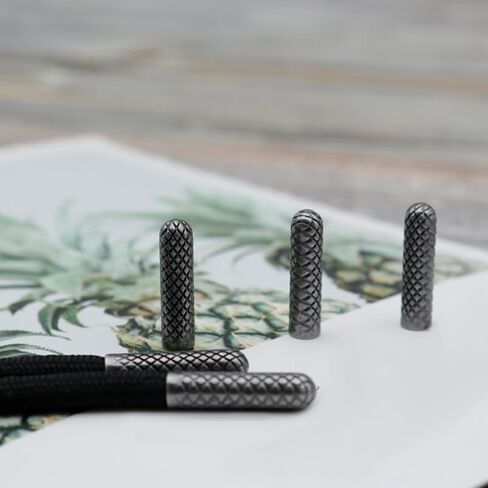 إكسسوارات قبعة Valiclud Hat Tip Tips رؤوس الحاشية حزام مشبك 10pcs aglets المعادن الاستبدال سلك نهاية هوديي كبسولات الحذاء الطرف الدانتيل الطرف نهاية لإصلاح الملحقات ، 2.23x0.50x0.50 سم ، أسود ، أسود in Kuwait